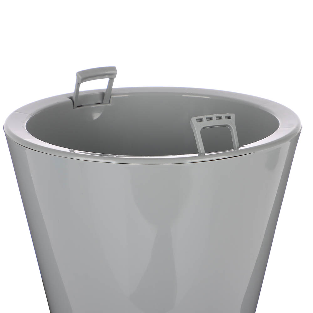 Кашпо Классика 3л, d19,5см, h16,5см серый жемчуг пластик, арт.№ 164-384