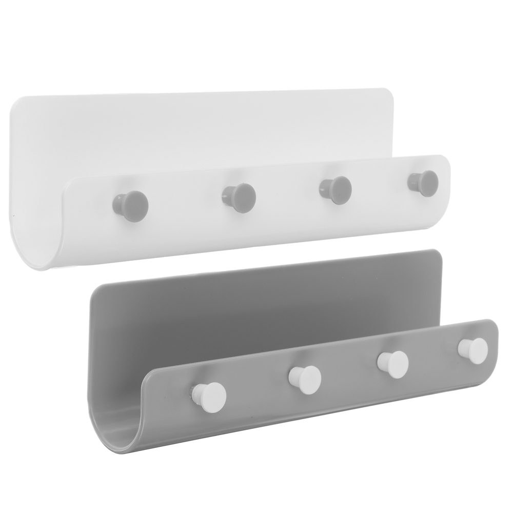 VETTA Планка с крючками, самоклеящаяся, 4 крючка, полистирол, 21,5х6,5х5 см, арт.№ 440-399