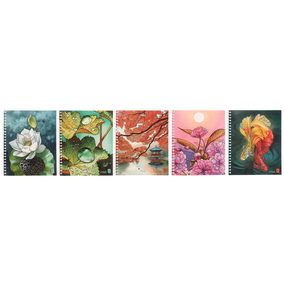 Тетрадь 80 л., А5, БЕЛЫЕ ЛИСТЫ, в клетку, обл.мел. картон, на спирали, микс, арт.№ 578-177