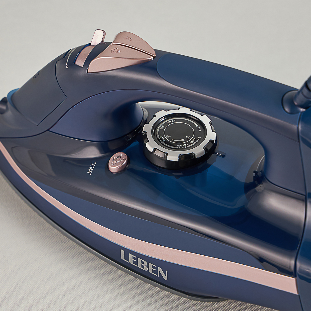 LEBEN Утюг с отпаривателем и разбрызгивателем, 2200Вт, бак для воды 270 мл, кер.подошва, 220-240В, арт.№ 249-045