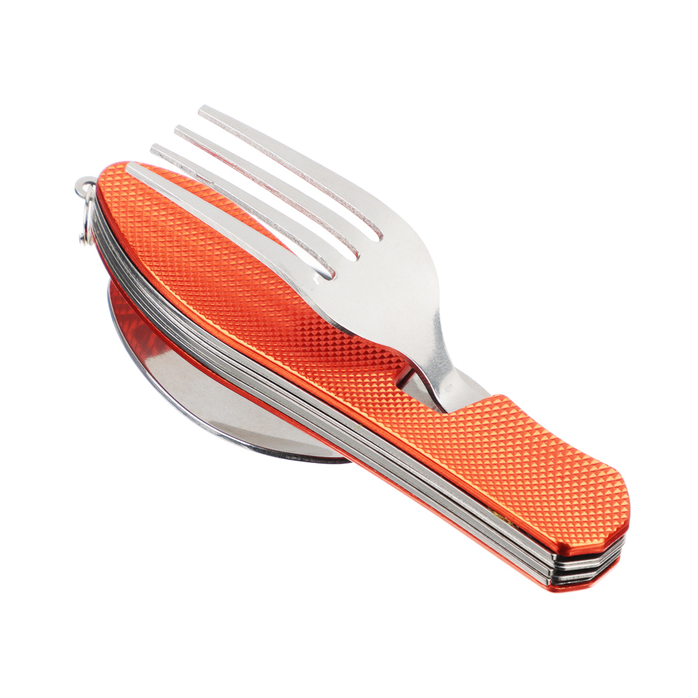 Набор туристический тм ЕРМАК, (нож, ложка, вилка, открывалка), нерж. сталь, арт.№ 118-135