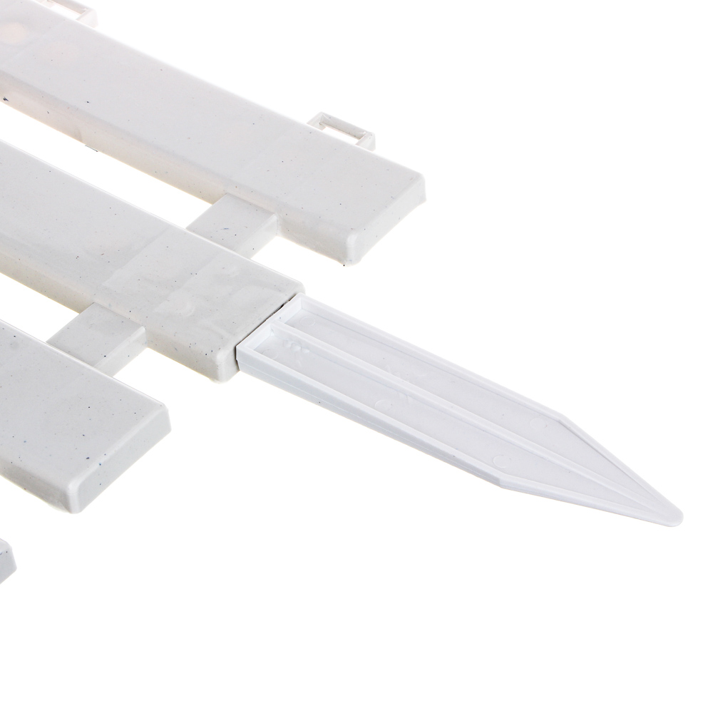 INBLOOM Заборчик садовый сборный, с ножками, 50х20см, пластик белый, арт.№ 172-027