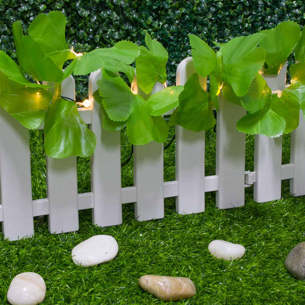 INBLOOM Заборчик садовый сборный, с ножками, 50х20см, пластик белый, арт.№ 172-027