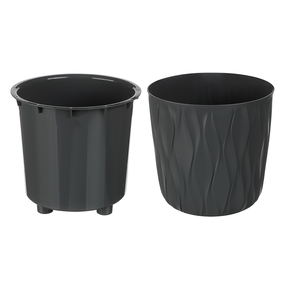 Горшок для цветов с дренажной вставкой Desert 2,3л, d157мм, h152мм, микс цветов, арт.№ 164-416