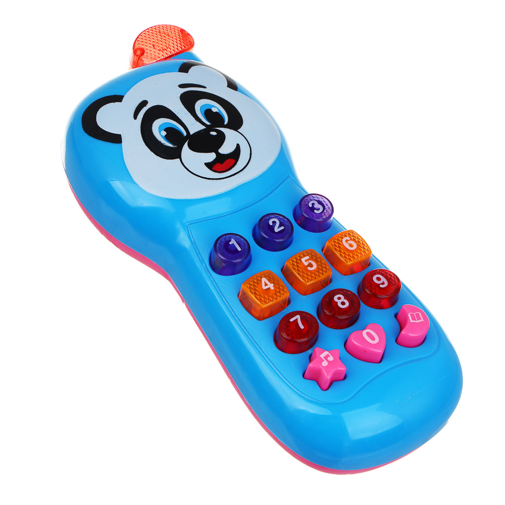 ИГРОЛЕНД Игрушка электронная телефон обучающий, свет, звук, ABS, пит. 2АА, 17,8х7,3х3,5см, 3 диз, арт.№ 272-637