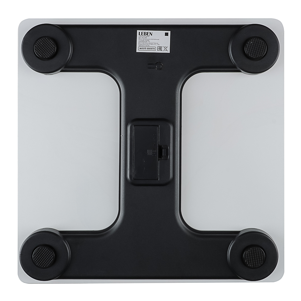 LEBEN Весы напольные электронные "Абстракция", ЖК-дисплей, макс. нагр.до 180кг, 26х26х0,5см, арт.№ 252-089