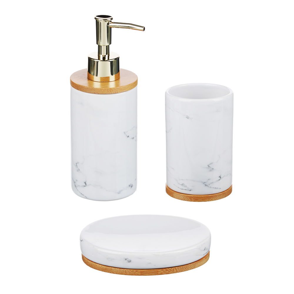 VETTA Набор для ванной 3 пр., керамика, "Мрамор Премиум", арт.№ 463-898