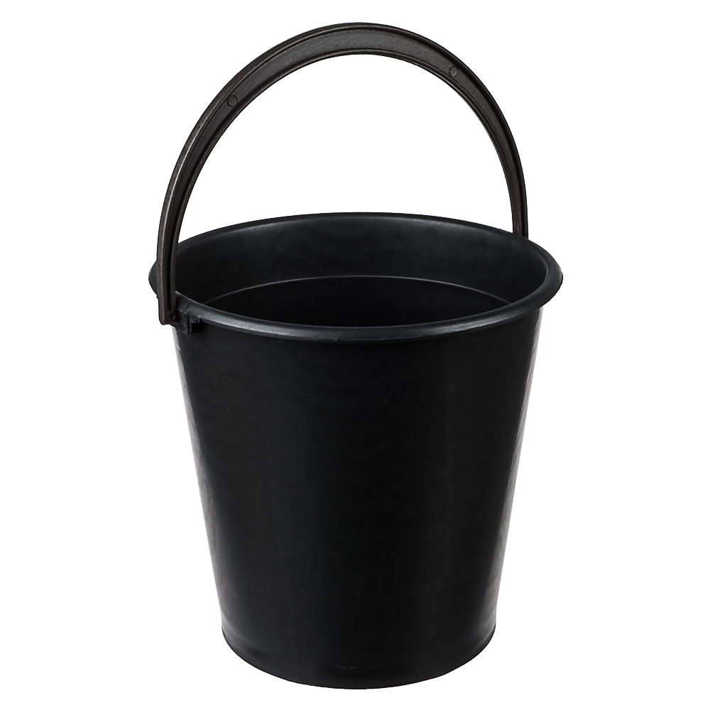 Ведро пластмассовое 10 л, хозяйственное, цвет черный, арт.№ 407-100