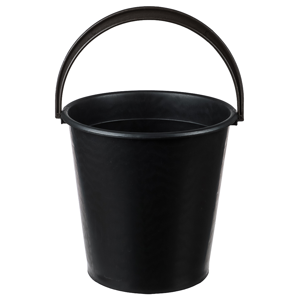 Ведро пластмассовое 10 л, хозяйственное, цвет черный, арт.№ 407-100