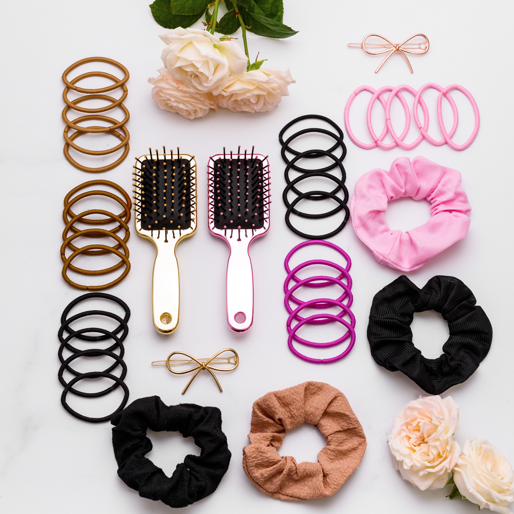ЮНИLOOK Набор аксессуаров для волос: расческа 15,5см, заколка 7см, резинки d4см, пластик, сплав, ПЭ, арт.№ 316-358