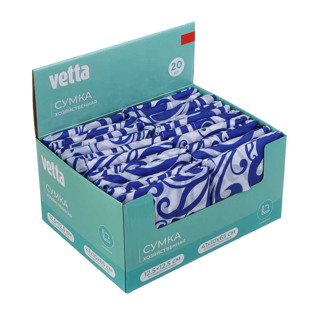 Сумка хозяйственная тм VETTA, складная, 41x10x65 см, полиэстер, арт.№ 467-270