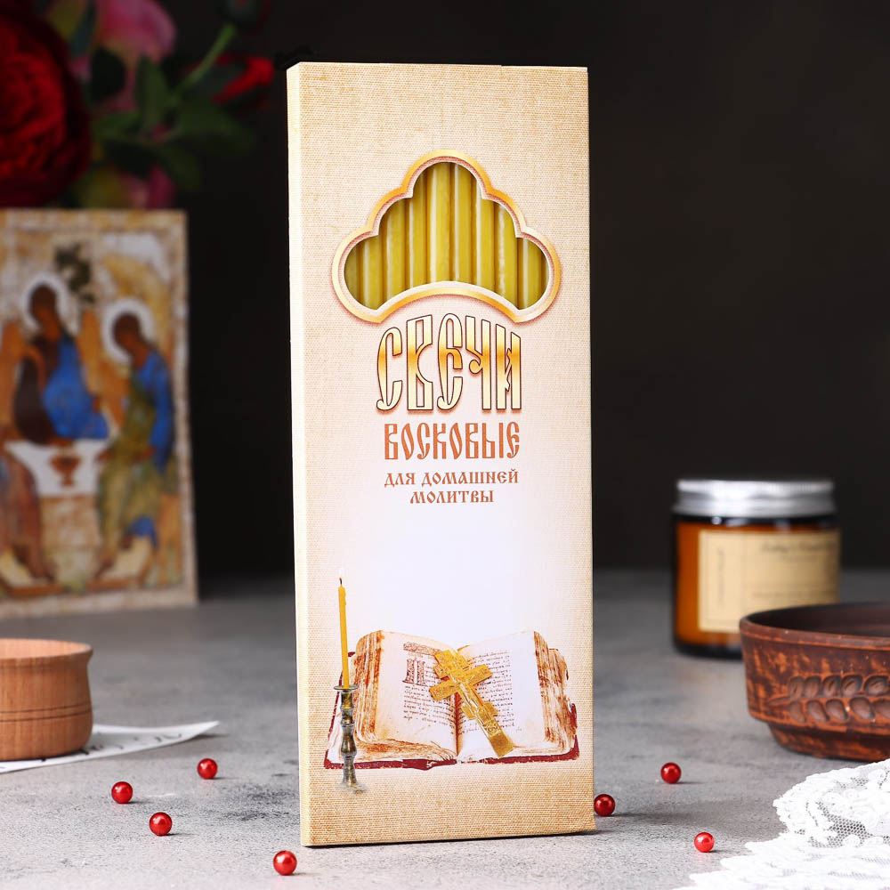 Набор свечей церковных, парафин, 12 шт, воск, парафин, в ассортименте, арт.№ 527-010