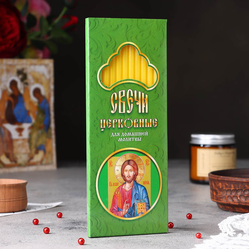 Набор свечей церковных, парафин, 12 шт, воск, парафин, в ассортименте, арт.№ 527-010