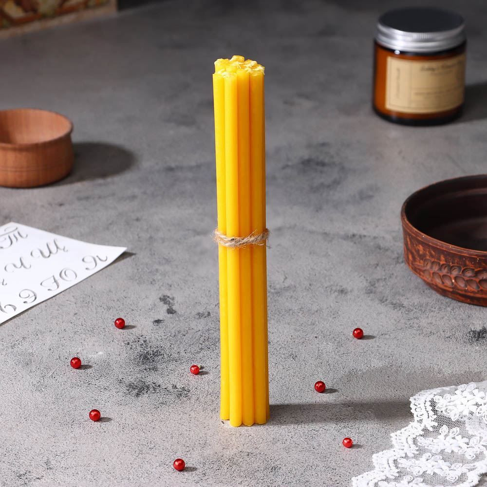 Набор свечей церковных, парафин, 12 шт, воск, парафин, в ассортименте, арт.№ 527-010