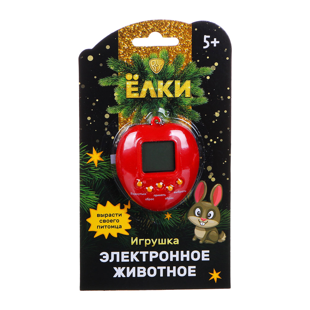 BY Ёлки Игрушка "Электронное животное", 2xAG13, пластик, 4,8х6см, 3 цвета, арт.№ 214-049