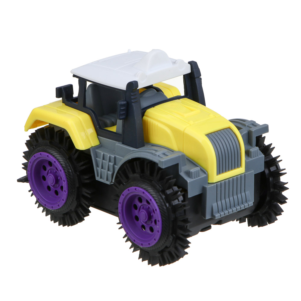 ИГРОЛЕНД Трактор-перевёртыш, 2хАА, PP, 10х8х8,5см, 3 дизайна, арт.№ 292-392