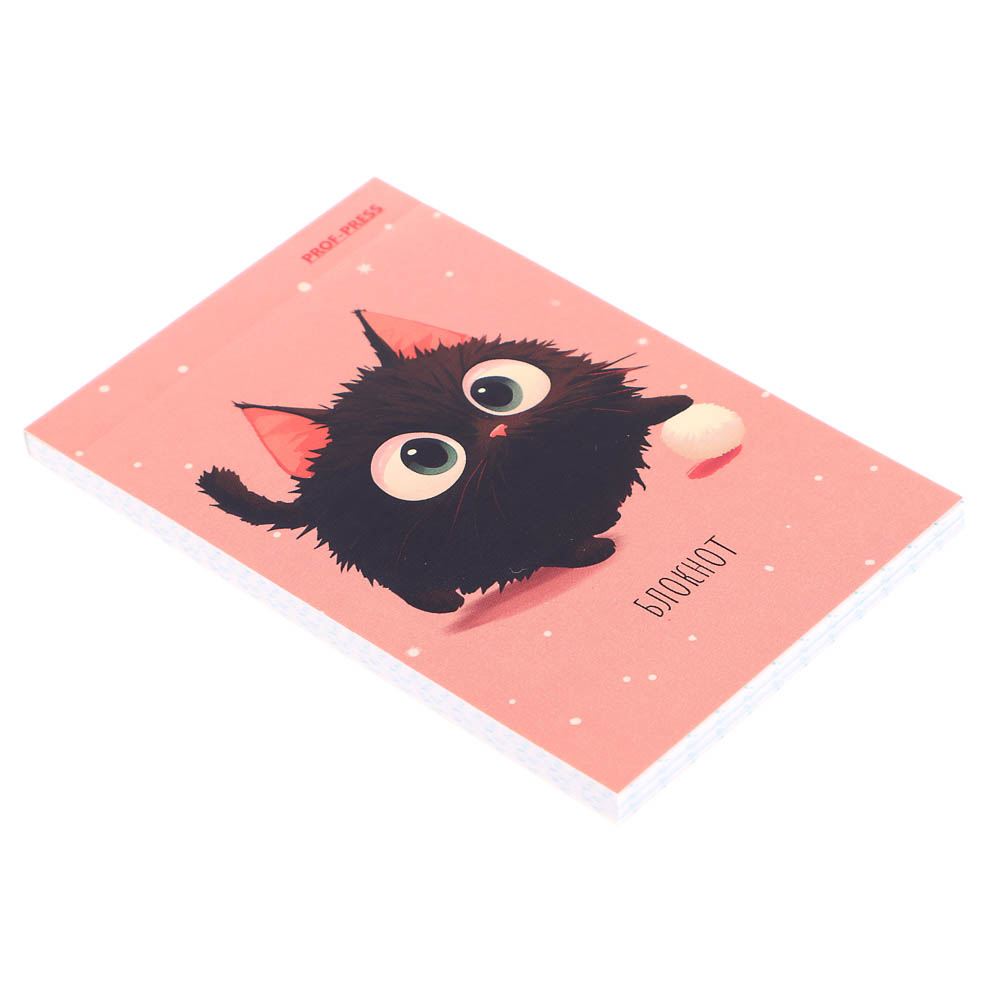 Блокнот А7, 48л, офсет, обложка картон, склейка, в ассортименте, арт.№ 540-019