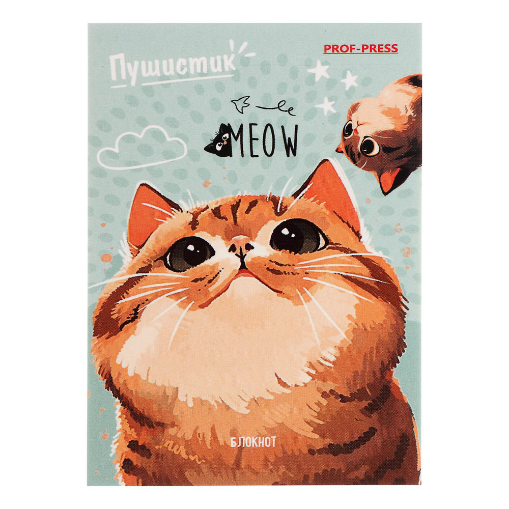 Блокнот А7, 48л, офсет, обложка картон, склейка, в ассортименте, арт.№ 540-019