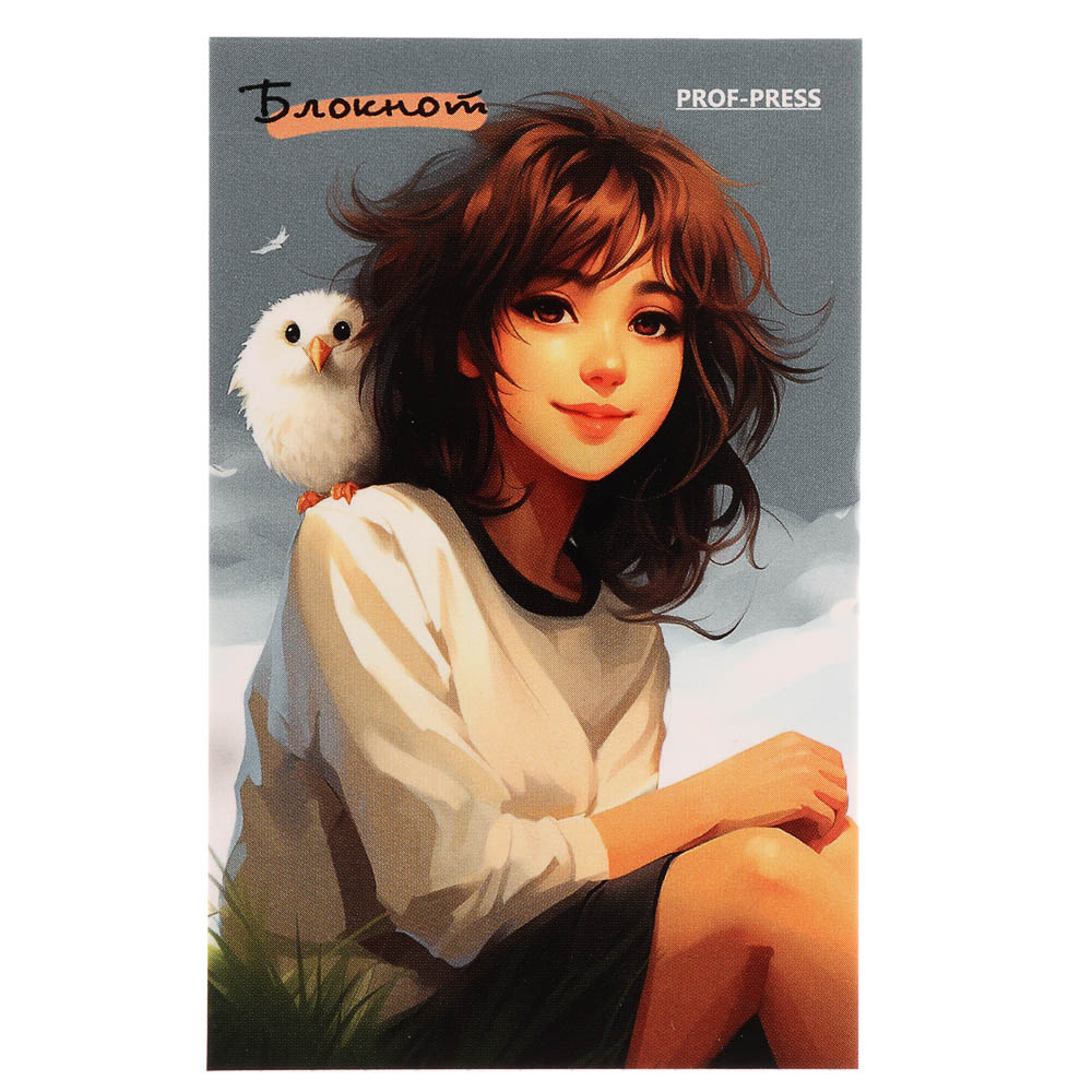 Блокнот А7, 48л, офсет, обложка картон, склейка, в ассортименте, арт.№ 540-019