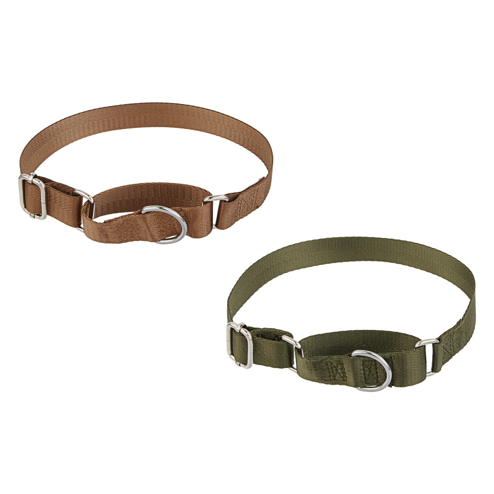 Ошейник для животных тм VETTA, нейлон, хаки/беж, обхват шеи 30-45см, арт.№ 273-584