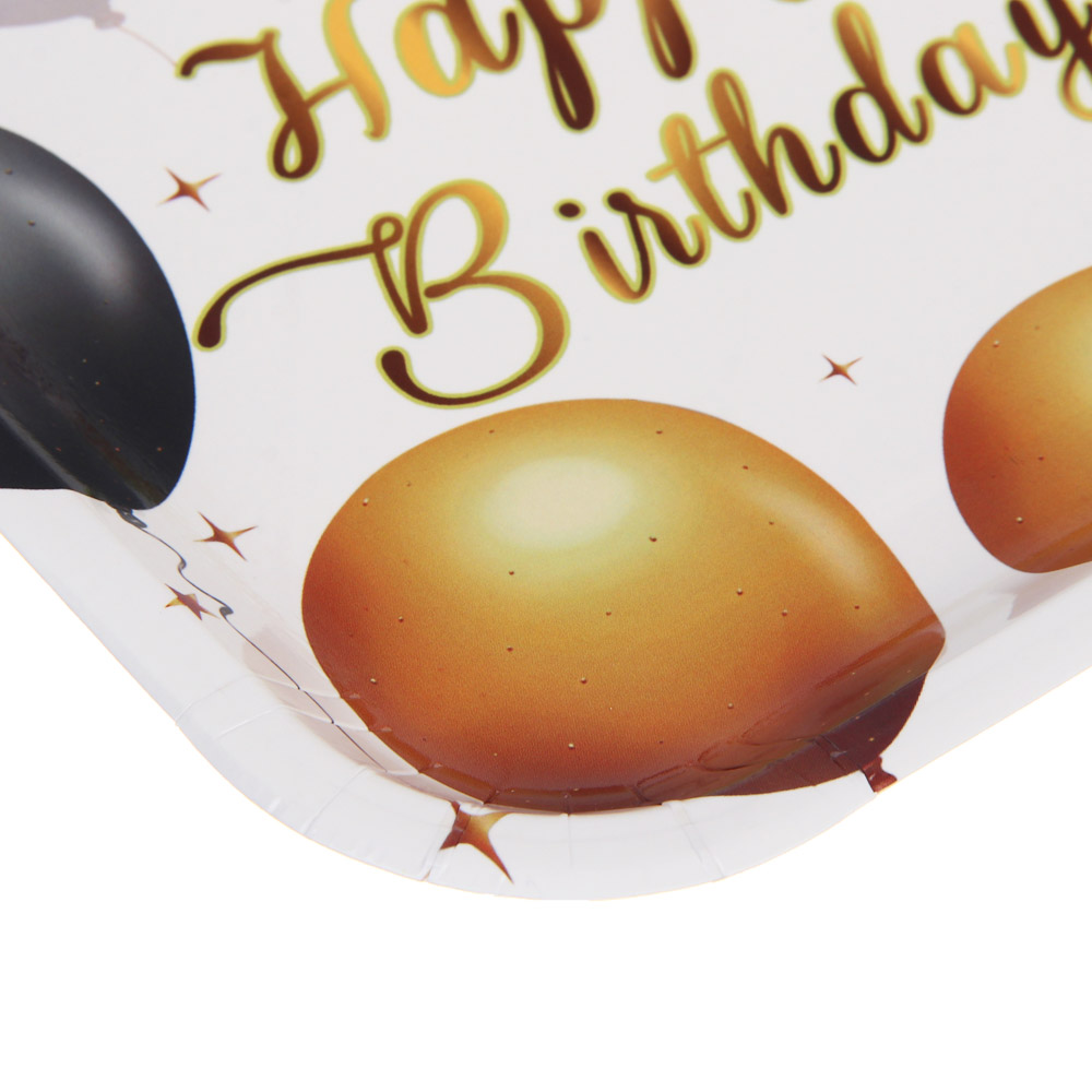 Набор тарелок бумажных тм Fntastic, 6 шт, Happy birthday! 18x18 см, арт.№ 530-348