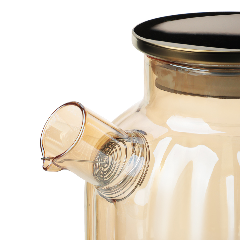 Чайник заварочный Голд тм SATOSHI 1000мл, стекло, нерж.сталь, арт.№ 850-263