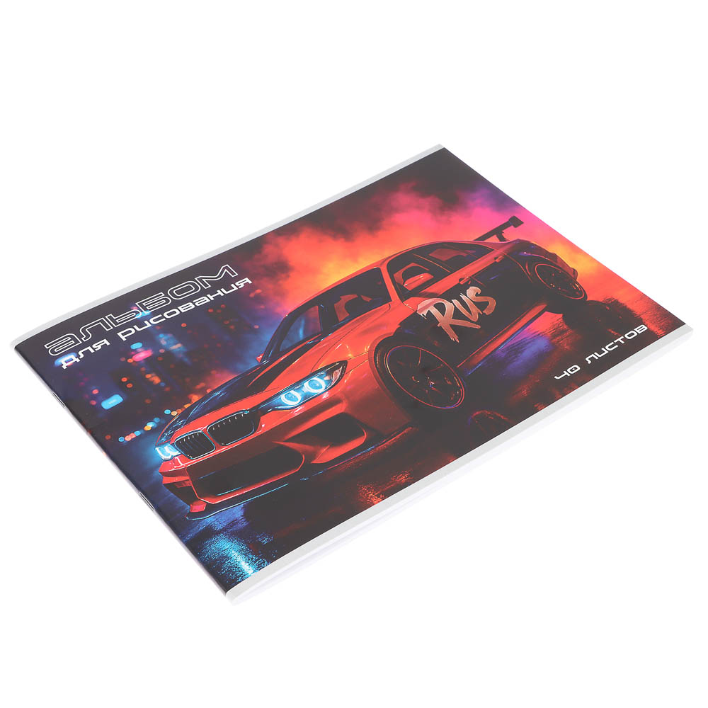 Альбом для рисования ClipStudio A4 40л., офсет 90г/м2, обл. картон, скрепка, 4 дизайна, арт.№ 515-066