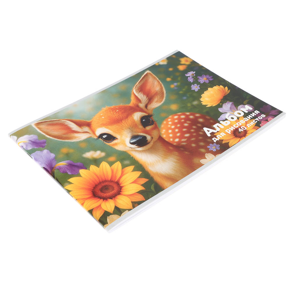 Альбом для рисования ClipStudio A4 40л., офсет 90г/м2, обл. картон, скрепка, 4 дизайна, арт.№ 515-066