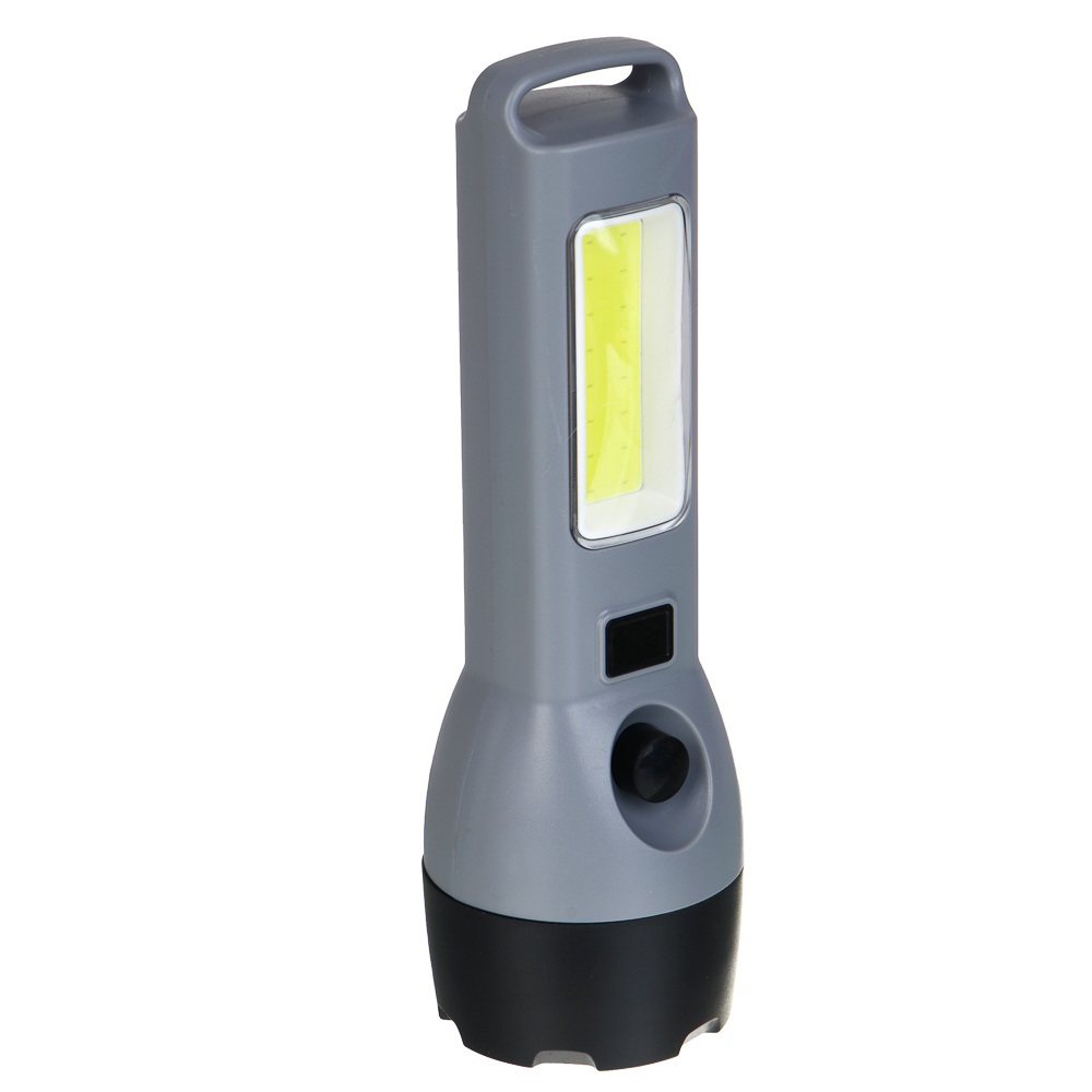 Фонарь ручной тм ЕРМАК, 1200 мАч, 175х52х30 мм, 4 режима, LED+СОВ, Type-C, пластик, арт.№ 224-083