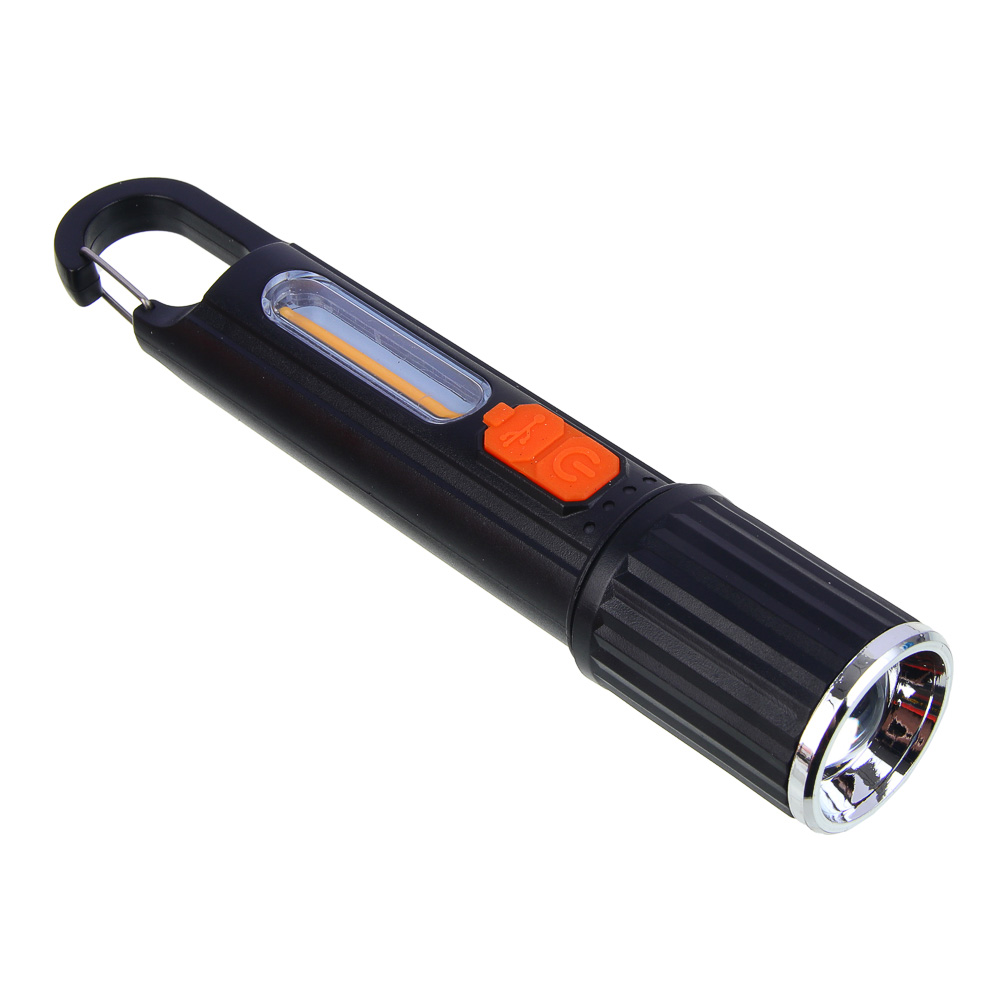 Фонарь ручной тм ЕРМАК, 800 мАч, 5 режимов, P35 LED+ вольфрам, 170х31,5 мм, Type-C, пластик, арт.№ 224-084