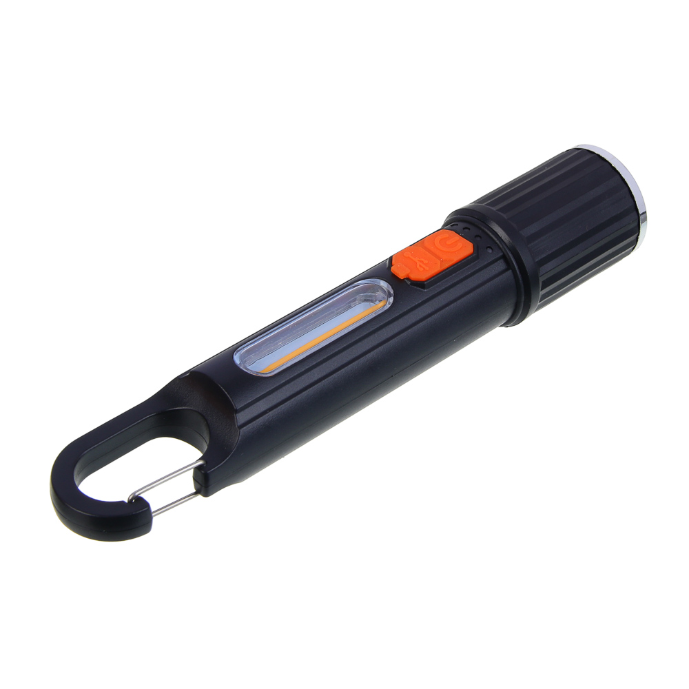 Фонарь ручной тм ЕРМАК, 800 мАч, 5 режимов, P35 LED+ вольфрам, 170х31,5 мм, Type-C, пластик, арт.№ 224-084