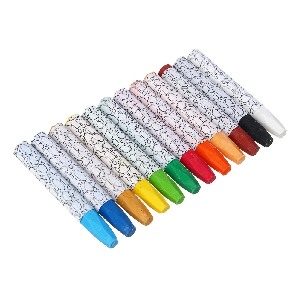 BY Русские Супергерои Восковые карандаши "Пастель масляная", 12 цветов, в карт. коробке, арт.№ 801-078