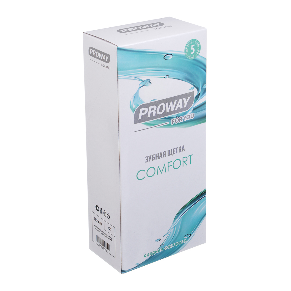 PROWAY Зубная щетка, средняя жёсткость, индекс жёсткости 5, арт.№ 982-031