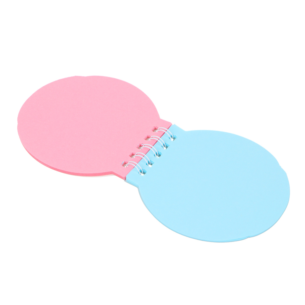 Записная книжка фигурная 9,5х8,5см, 40 листов, в форме мячей, спираль, 2 дизайна, арт.№ 557-064