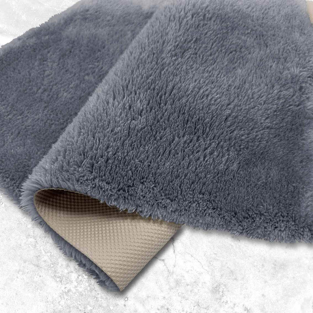 Коврик плюшевый 50х80 т.серый 03, арт.№ 462-846