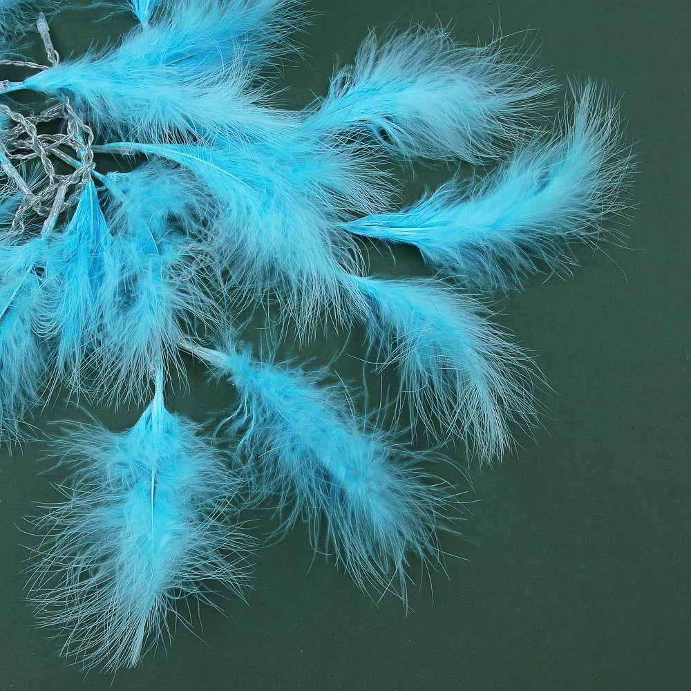 Гирлянда с насадками "Перышки ангела" 2 м СНОУ БУМ, 10 LED ламп, постоянное свечение шампань, ПВХ прозрачный, 2хАА, арт.№ 381-421