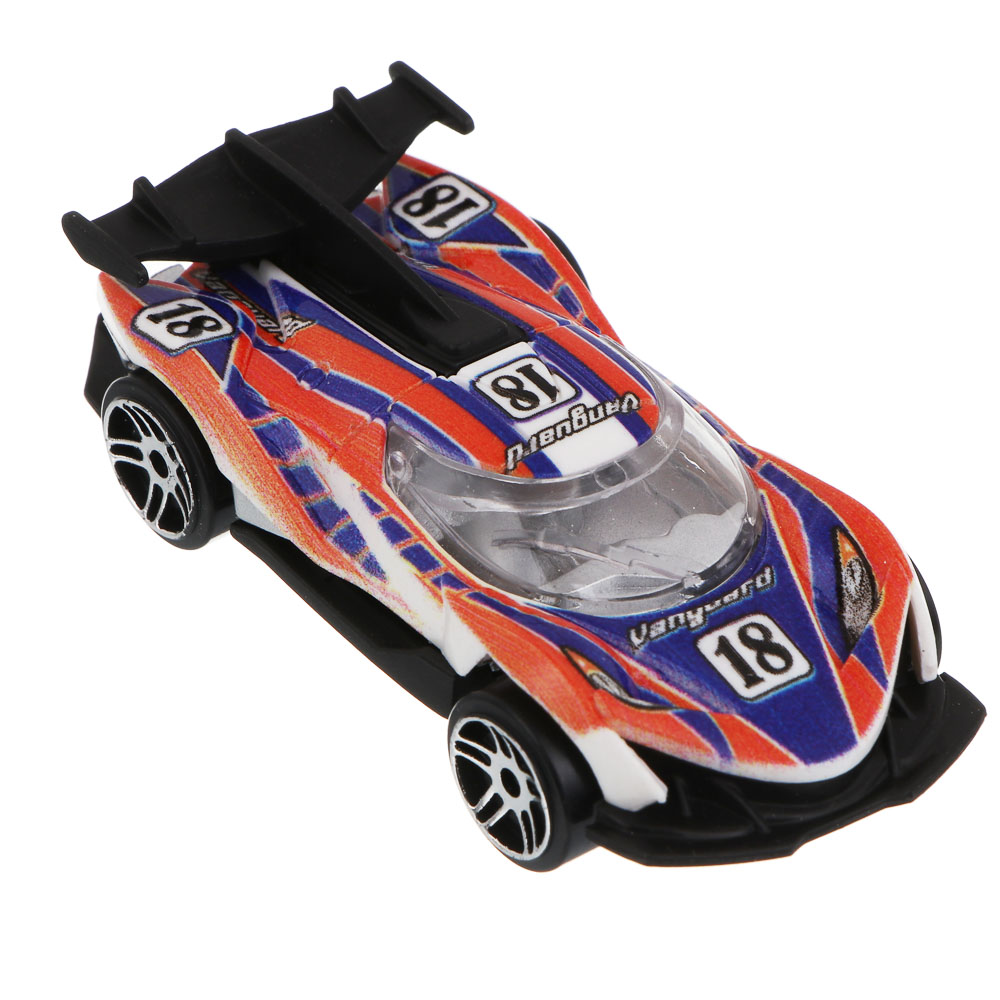 ИГРОЛЕНД Набор машинок, 6 шт, "Автоспорт", PP, 33,1х12,1х3,3 см, 2 дизайна, арт.№ 292-489