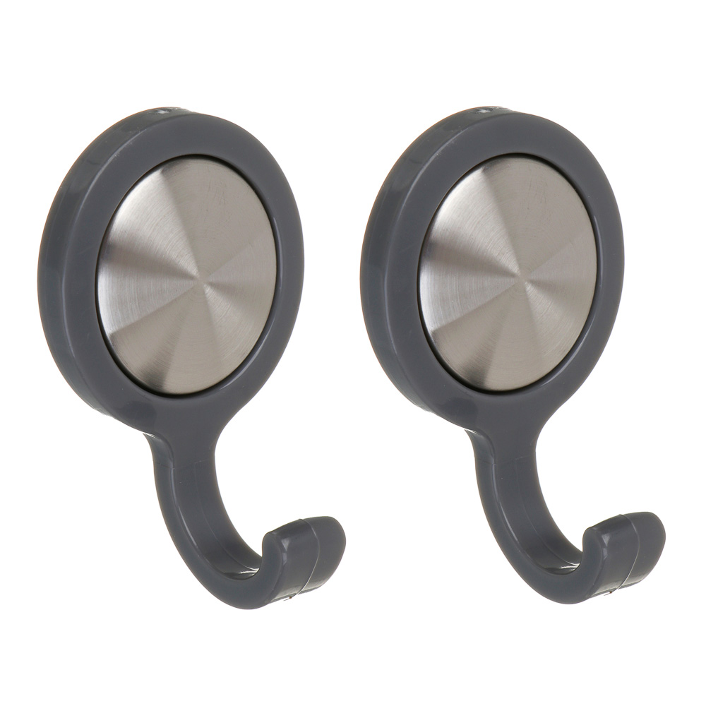 Крючки самоклеящиеся тм VETTA, нерж. сталь, пластик, 2 цвета, 2шт, арт.№ 440-003