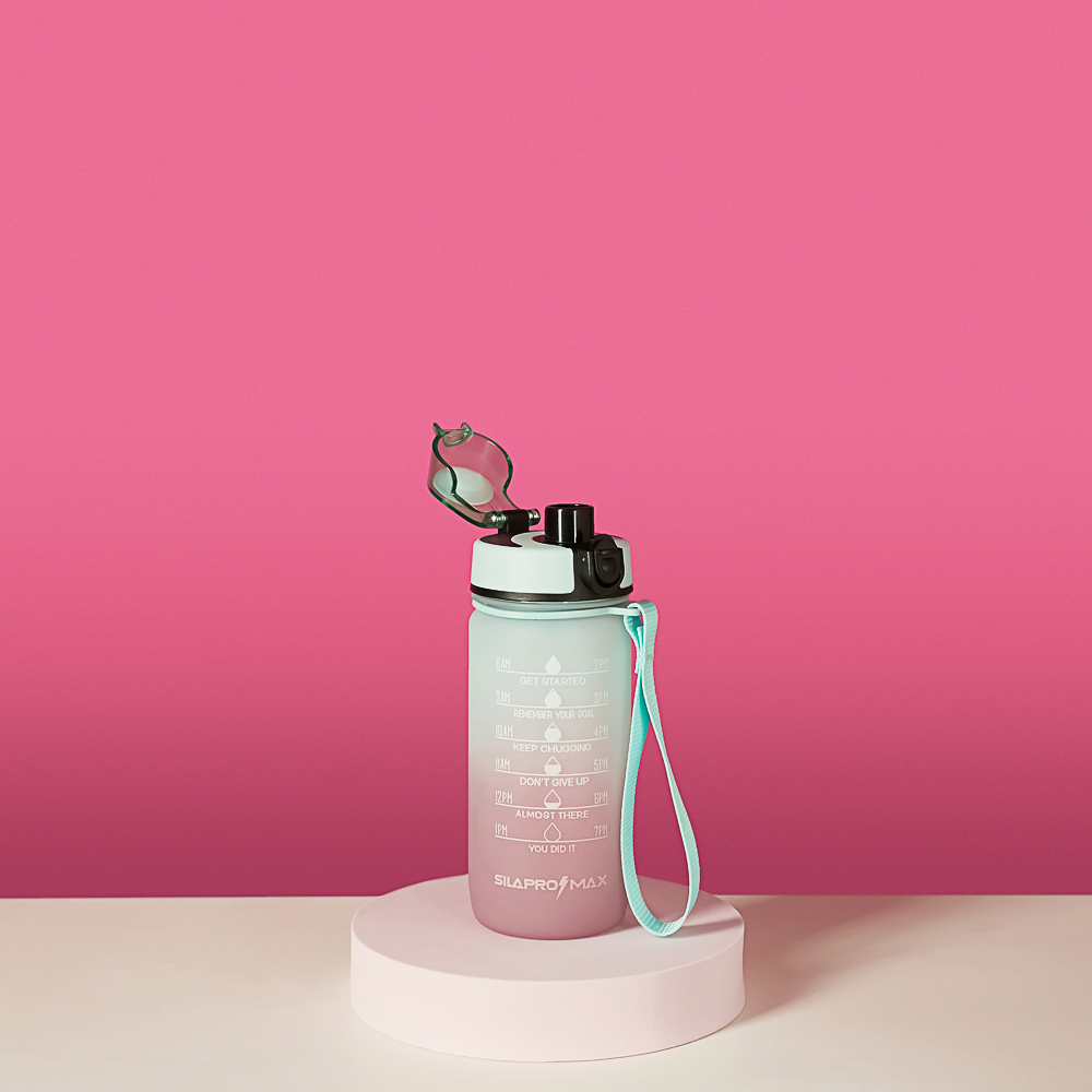 SILAPRO MAX Бутылка спортивная с замком, ELDERBERRY-EGGSHELL BLUE, 550мл, РС, арт.№ 088-075