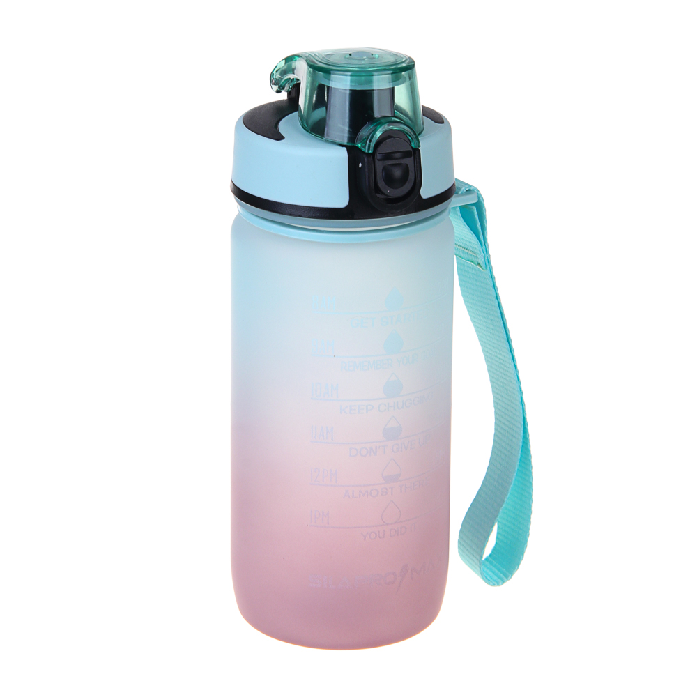 SILAPRO MAX Бутылка спортивная с замком, ELDERBERRY-EGGSHELL BLUE, 550мл, РС, арт.№ 088-075