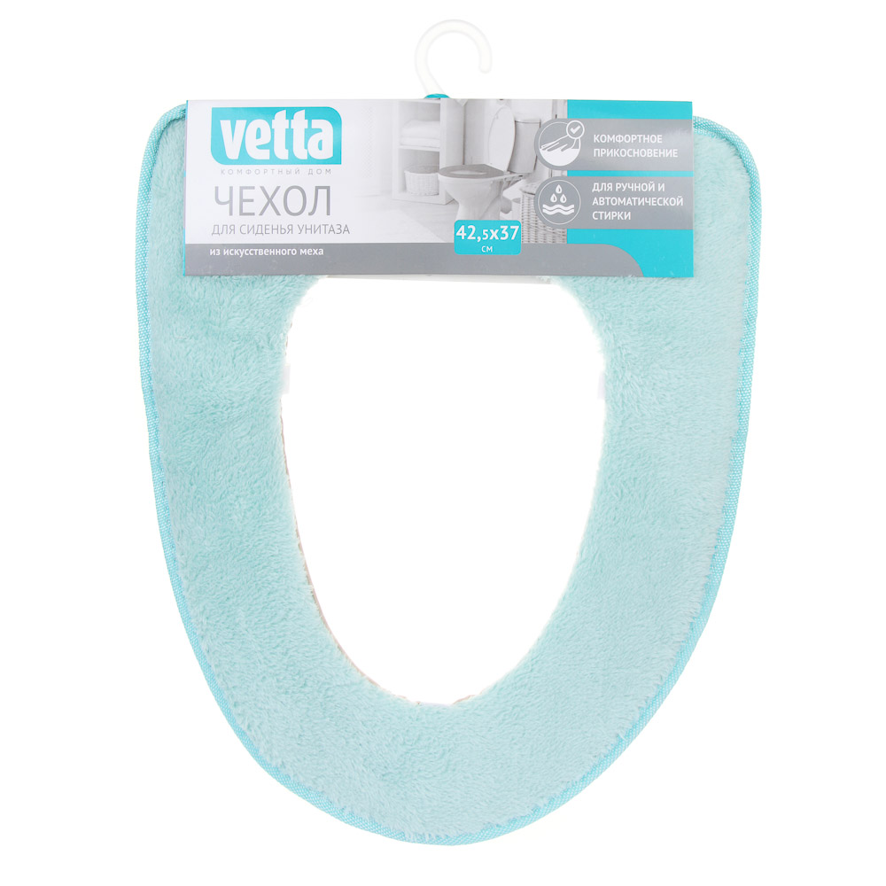 VETTA Чехол для сиденья унитаза 42,5х37см, искусственный мех, ПВХ, 2 цвета, арт.№ 027-002