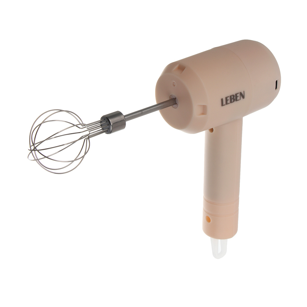 LEBEN Миксер беспроводной, 3 скорости, 20Вт, 800мАч, пластик, нерж.сталь, арт.№ 269-081