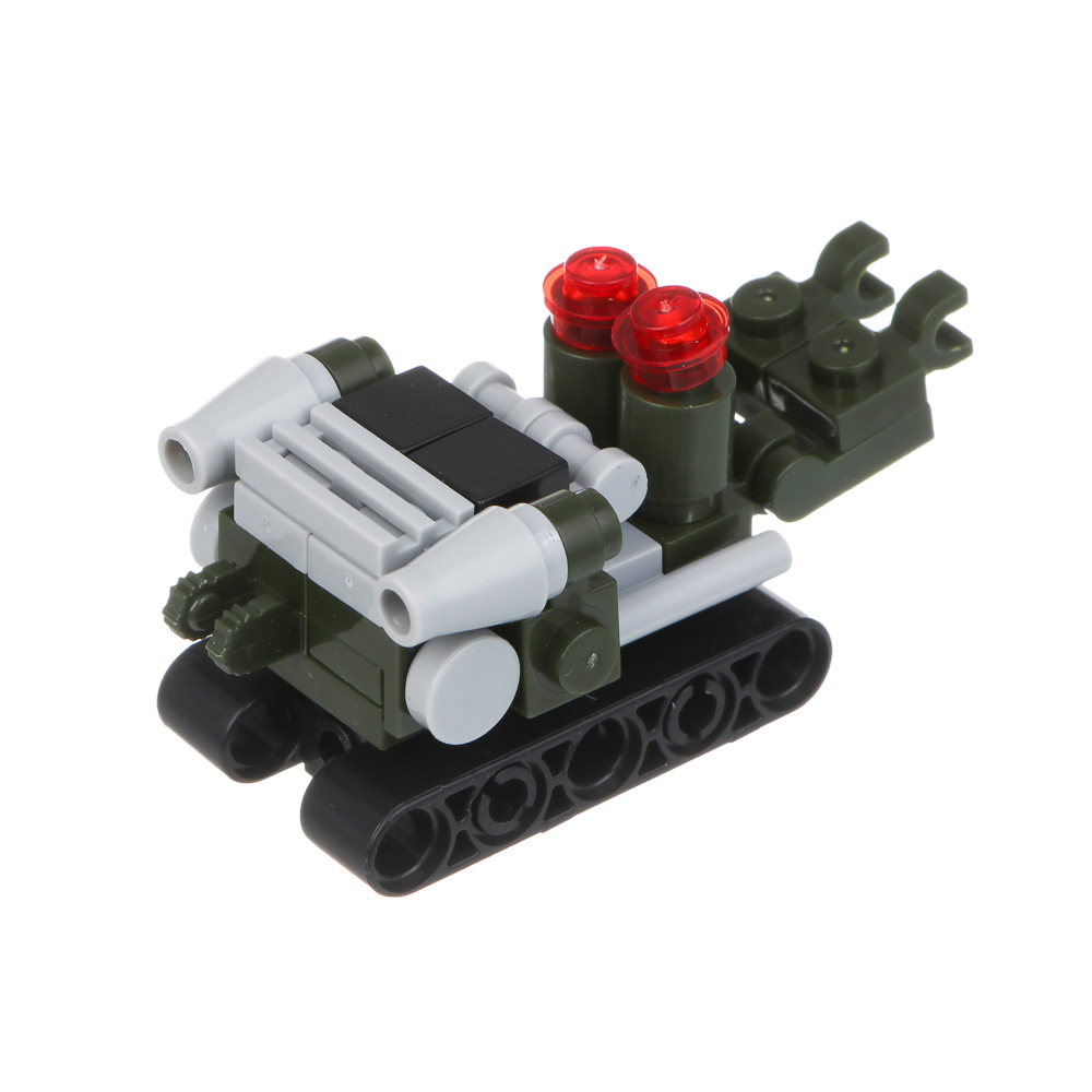 ИГРОЛЕНД Конструктор "Военная техника" 12 в 1, 13х3х7,5 см, ABS, 12 видов, арт.№ 265-668