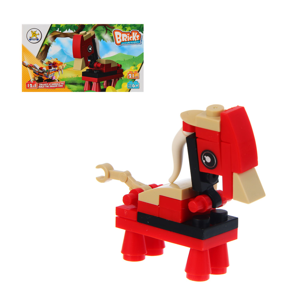 ИГРОЛЕНД Конструктор "Зодиак" 12 в 1, 12,5х3,5х7,5 см, ABS, 12 видов, арт.№ 858-084