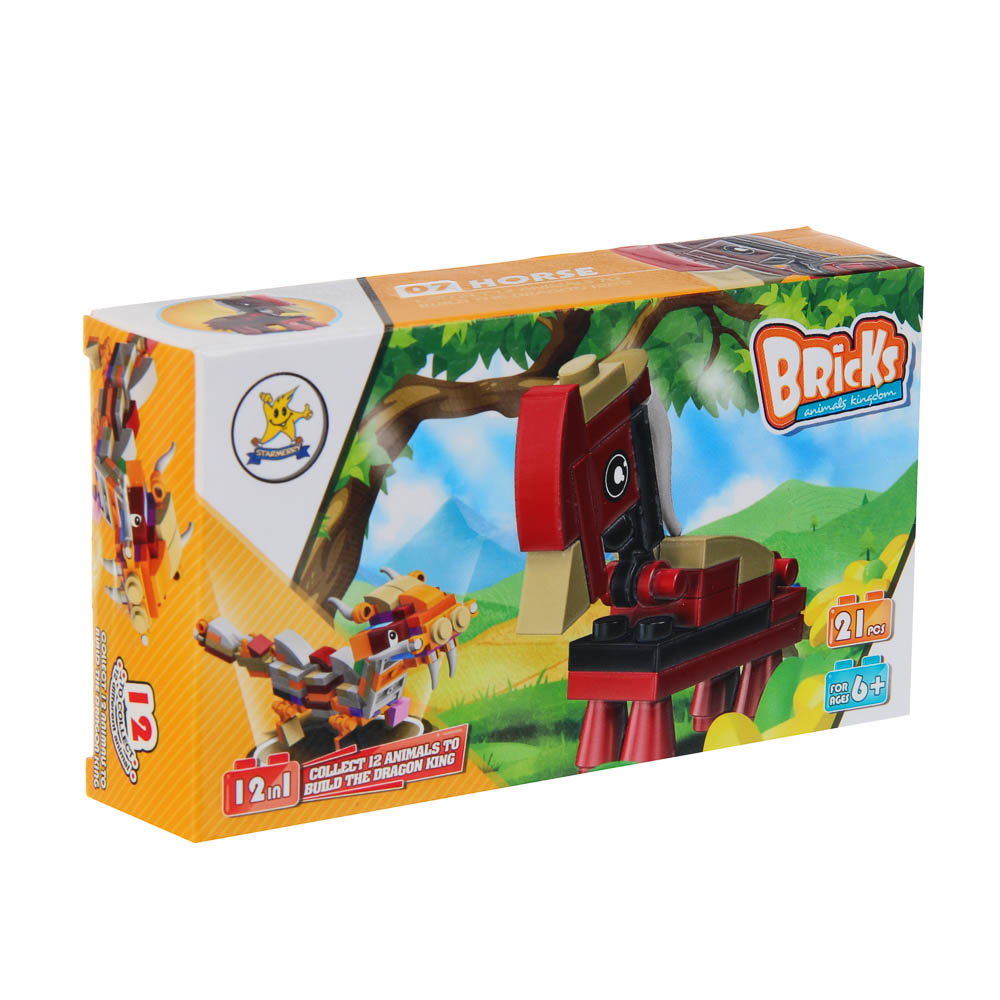 ИГРОЛЕНД Конструктор "Зодиак" 12 в 1, 12,5х3,5х7,5 см, ABS, 12 видов, арт.№ 858-084