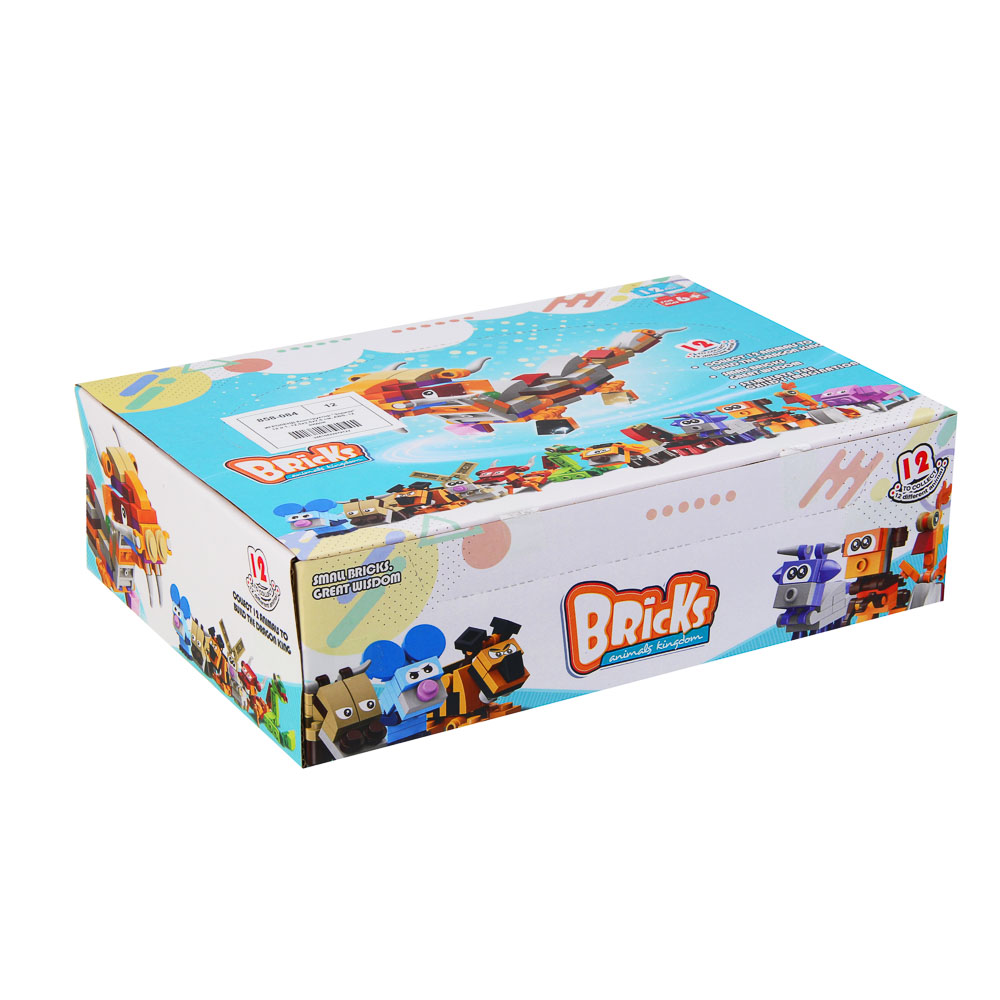 ИГРОЛЕНД Конструктор "Зодиак" 12 в 1, 12,5х3,5х7,5 см, ABS, 12 видов, арт.№ 858-084