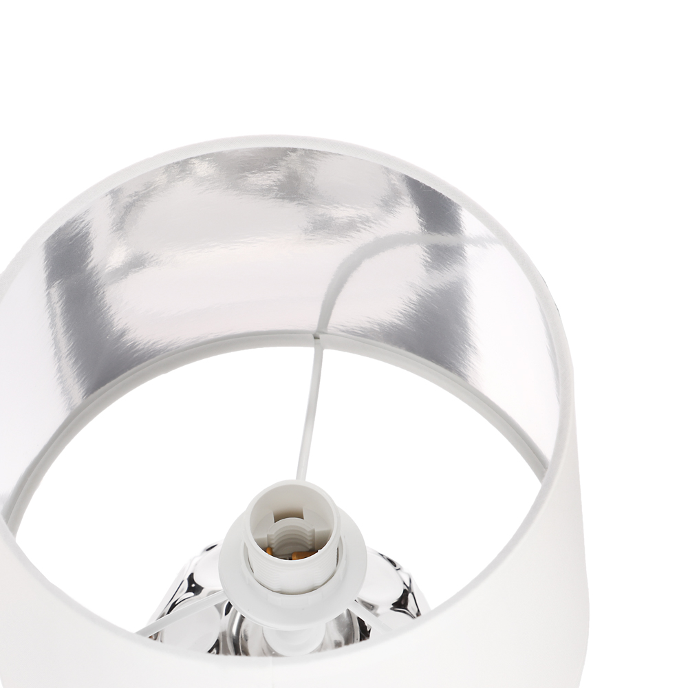 Светильник переносной настольный BY Патры, 40Вт, 28 см, Е14, 230В, керамика, текстиль, белый, арт.№ 222-042