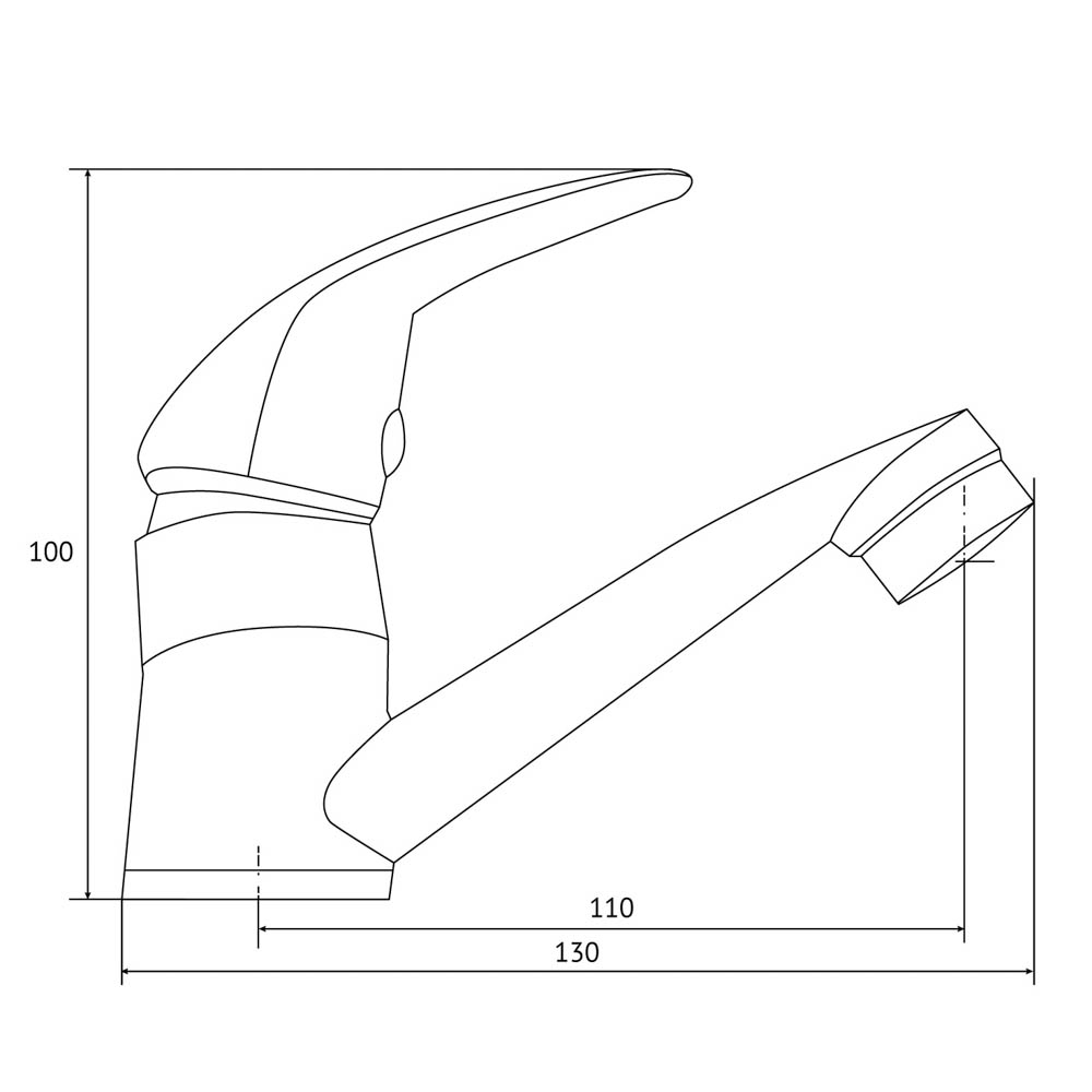 СоюзКран Смеситель для раковины, на хол. воду, кер. картридж 25мм, хром, металлопластик, SK02-M120, арт.№ 567-124