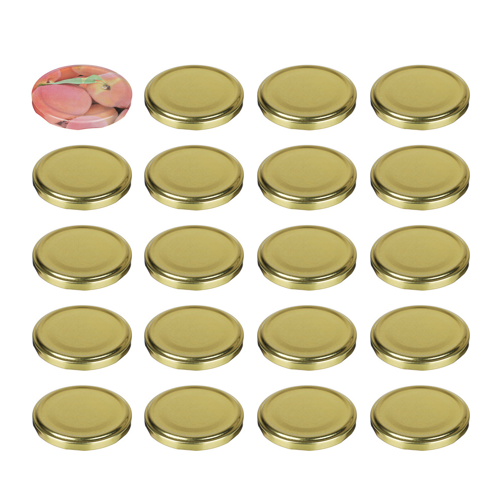 Набор крышек металлических для консервирования Твист-офф, 20шт (19шт лак + 1шт литография) 82мм, арт.№ 843-059