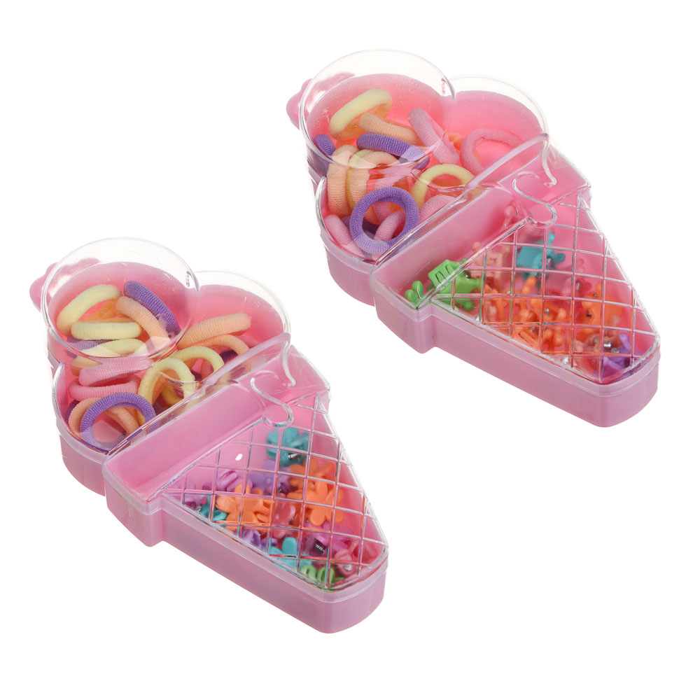 Набор детских резинок и крабиков BY Русские супергерои в футляре, полиэстер, пластик, арт.№ 316-371